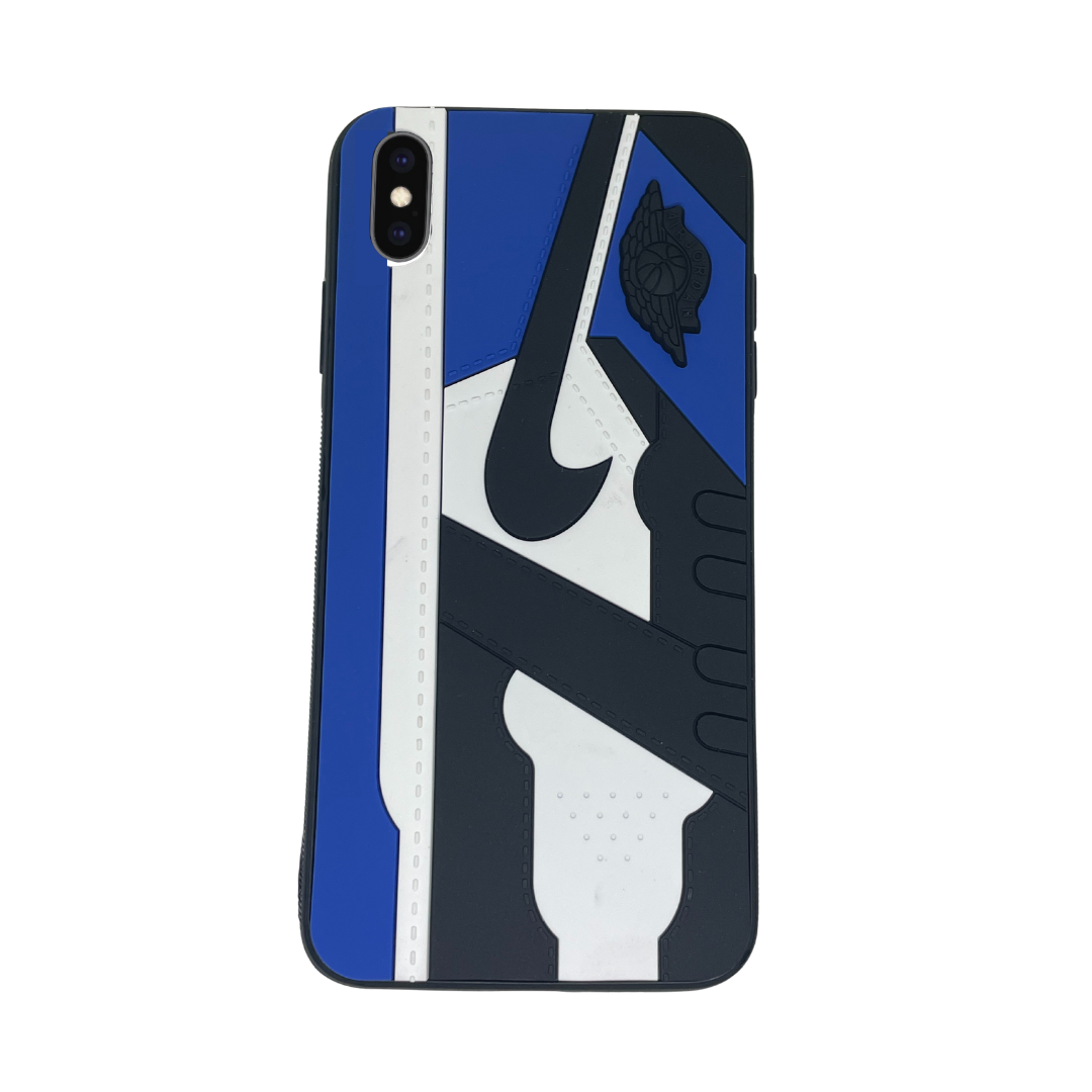 iPhone Xs Max Blue 3D old school shoe case