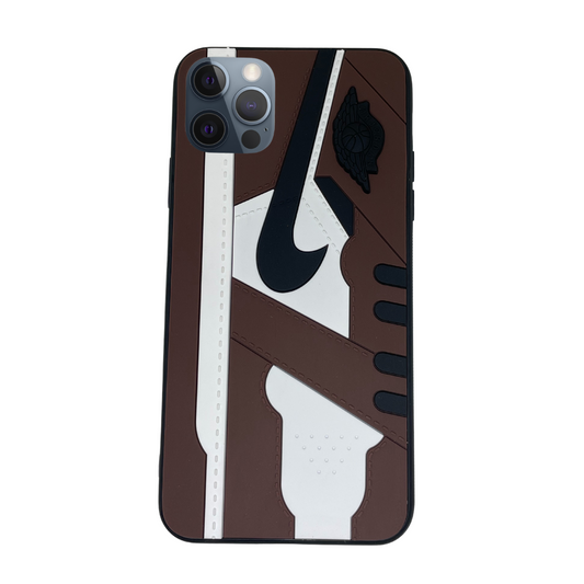 iPhone 12 Pro Brown 3D old school shoe case