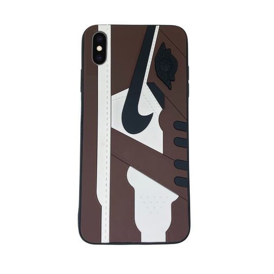 iPhone Xs Max Brown 3D old school shoe case