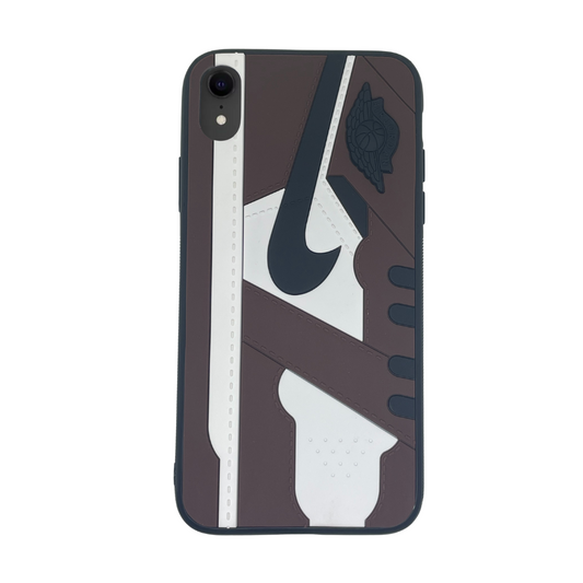 iPhone Xr Brown 3D old school shoe case