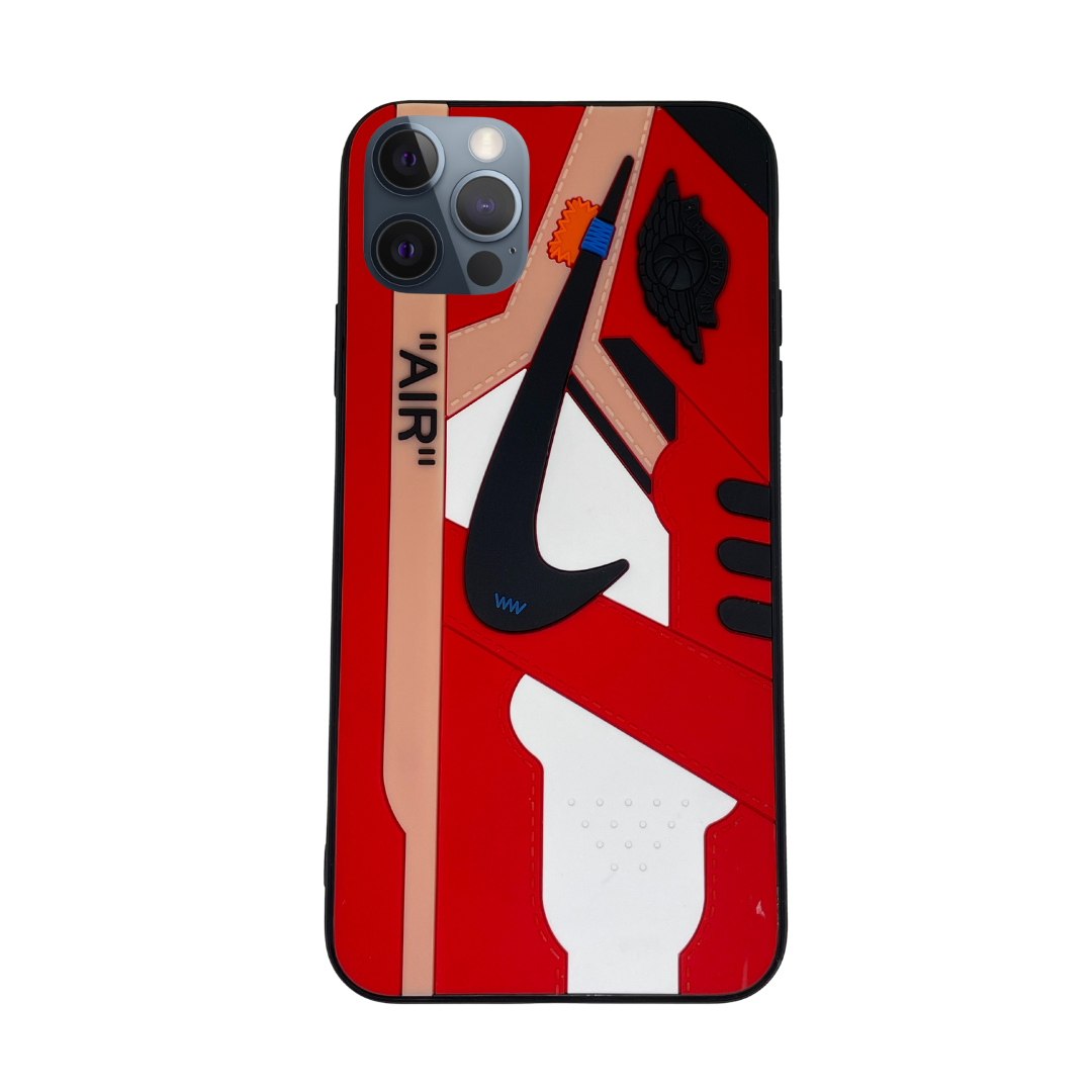 iPhone 12 Pro Red 3D "air" old school shoe case