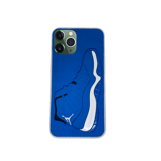 iPhone 11 Pro Blue 3D retro shoe case