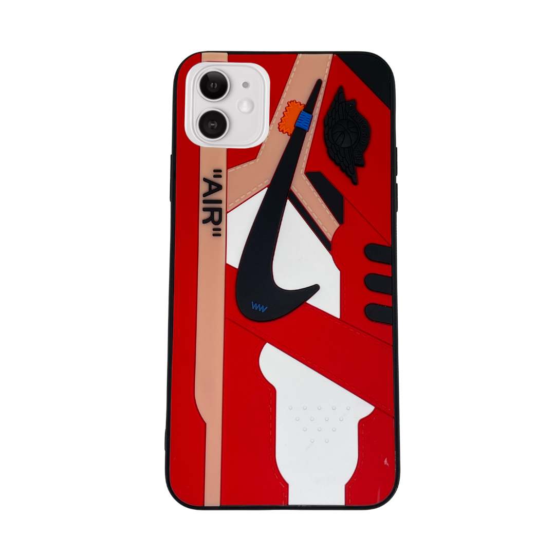 iPhone 12 Red 3D "air" old school shoe case