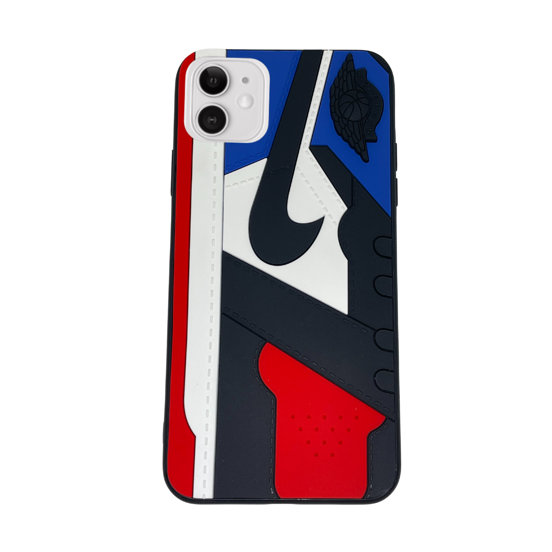 iPhone 12 Blue and Red 3D old school shoe case