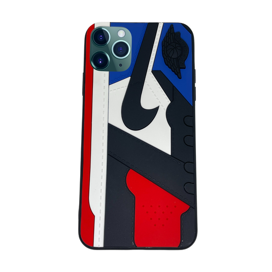 iPhone 11 Pro Max Blue and Red 3D old school shoe case