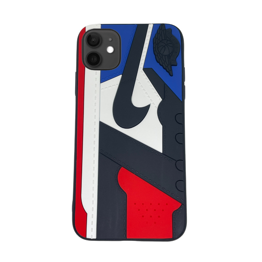 iPhone 11 Blue and Red 3D old school shoe case